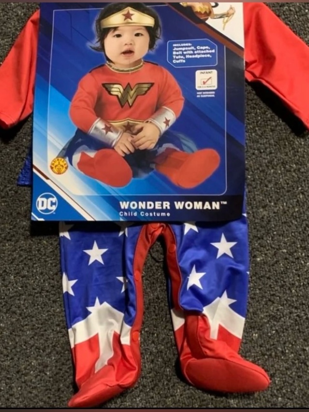 New Wonder Woman girl fits size 0/3 And 3/6 month costume
